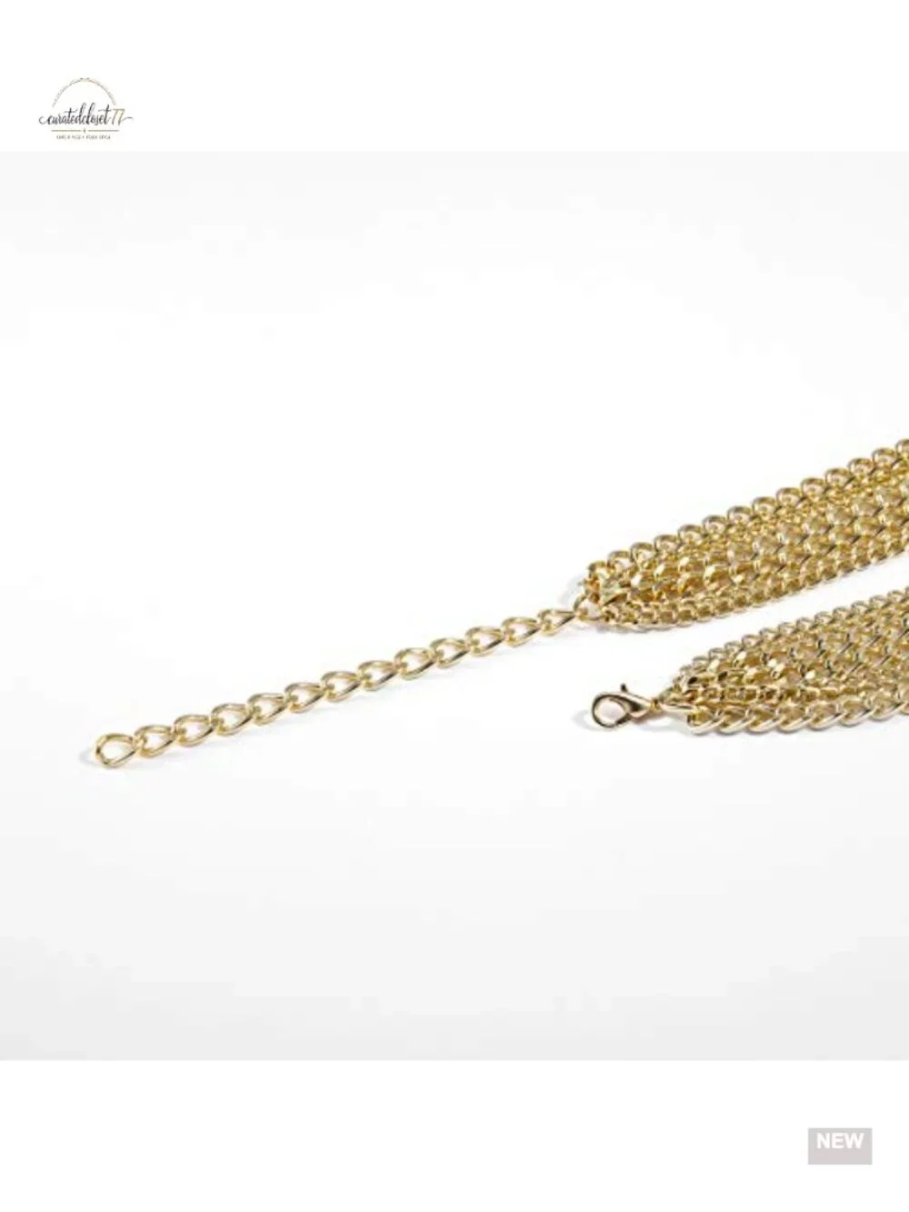 Chunky Gold Plated Link Chain Statement Necklace for Women 80s 90s Hip Hop